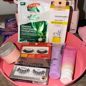 Beauty and Skincare Set with ELF and Clinique Pacifica, kiss,